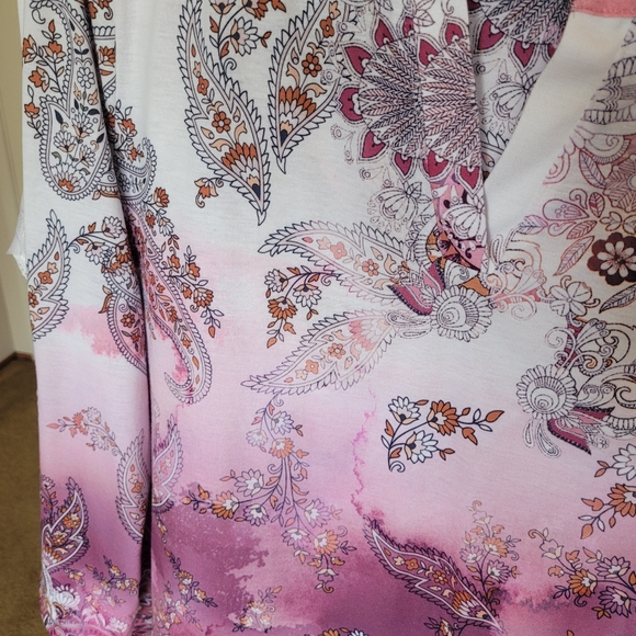 BUY 3, get 1 FREE (SEE DETAILS), Croft & Barrow Pink Tshirt Top (313) - Picture 3 of 8